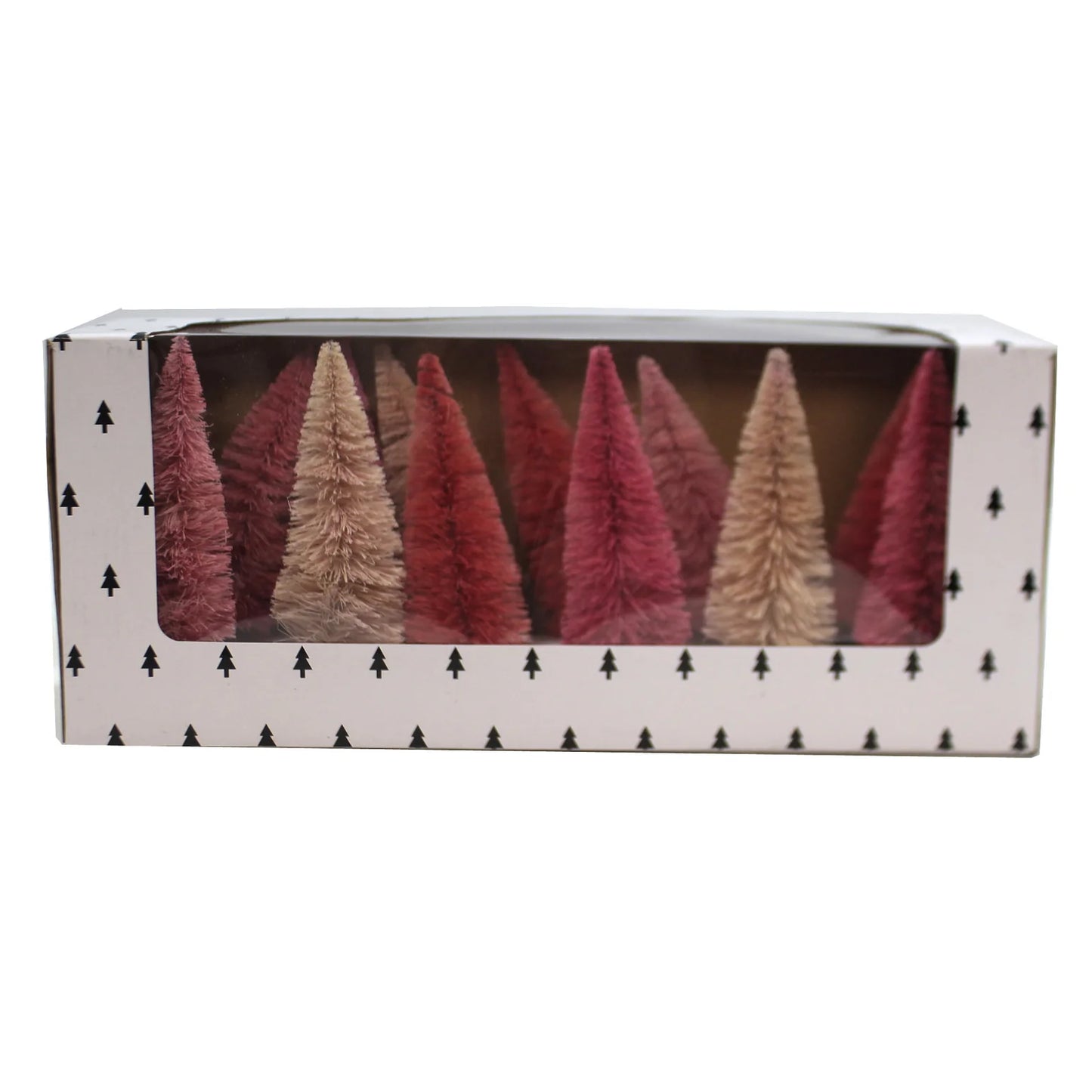Pink Bottle Brush Trees - Box Set/12