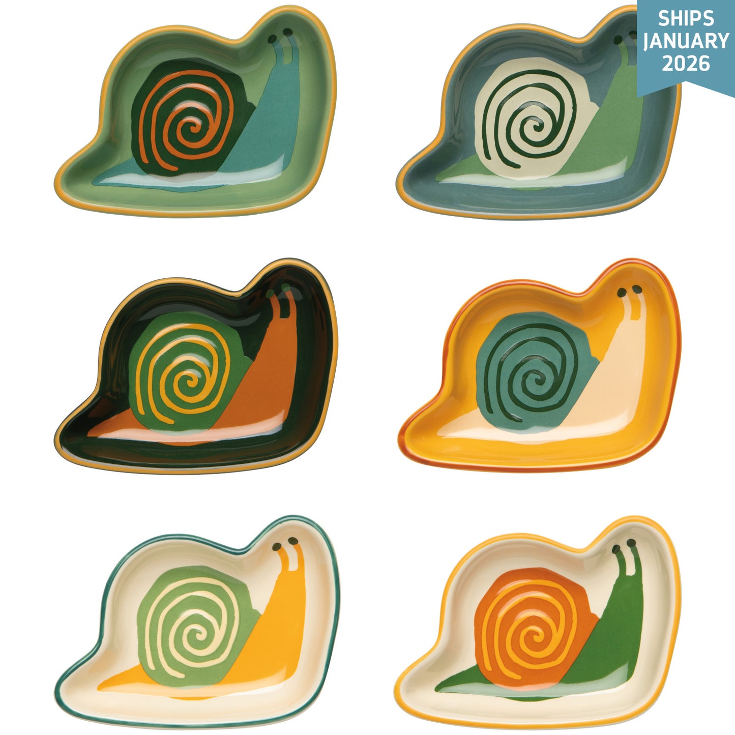 Pinch Bowls (Set/6) - Snails