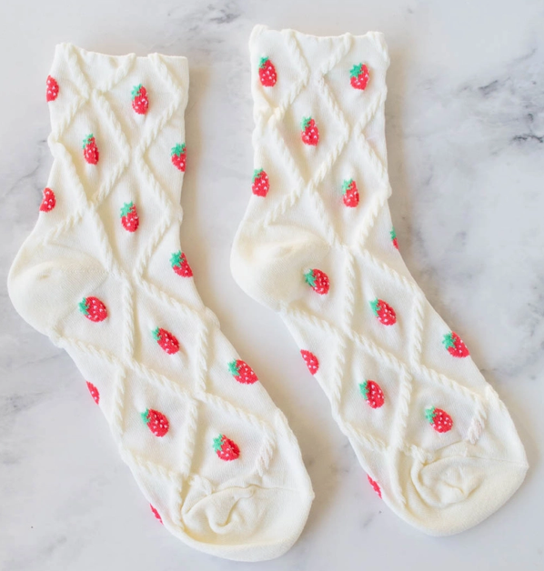 Strawberry Diamond Casual Socks