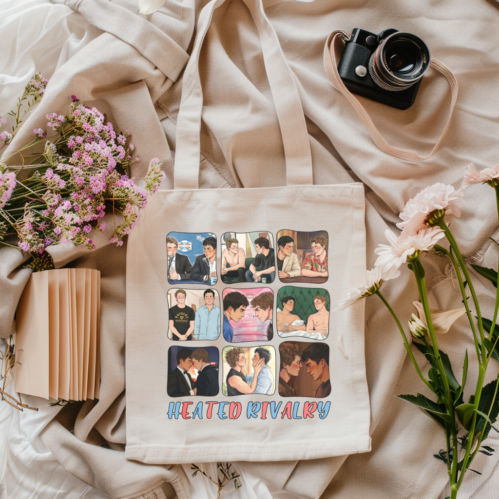 Cartoon Style Heated Rivalry Tote Bag