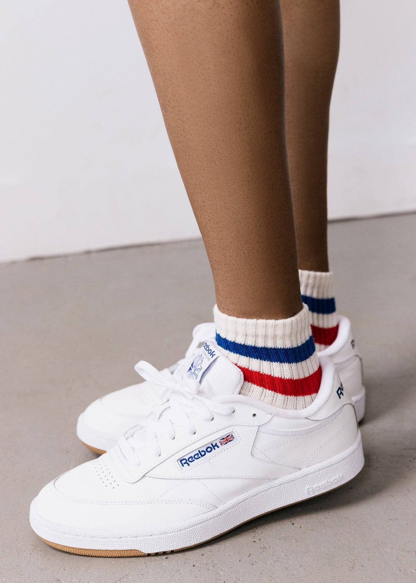 Orange + Gold - Retro Stripe Quarter Crew Sock