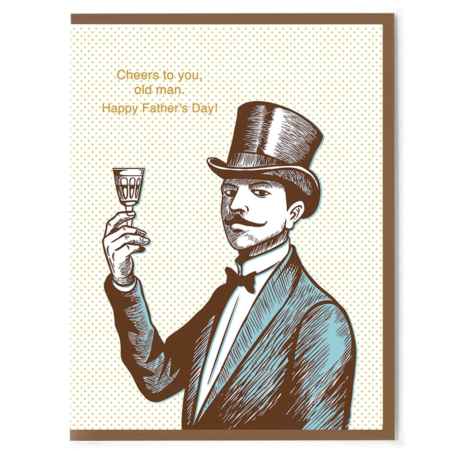 Cheers Old Man Father's Day Card