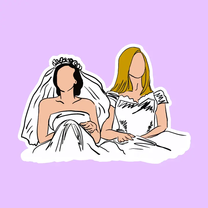 Monica + Rachel Sticker