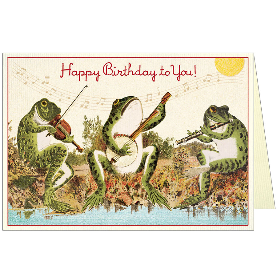 Birthday Musical Frogs Card