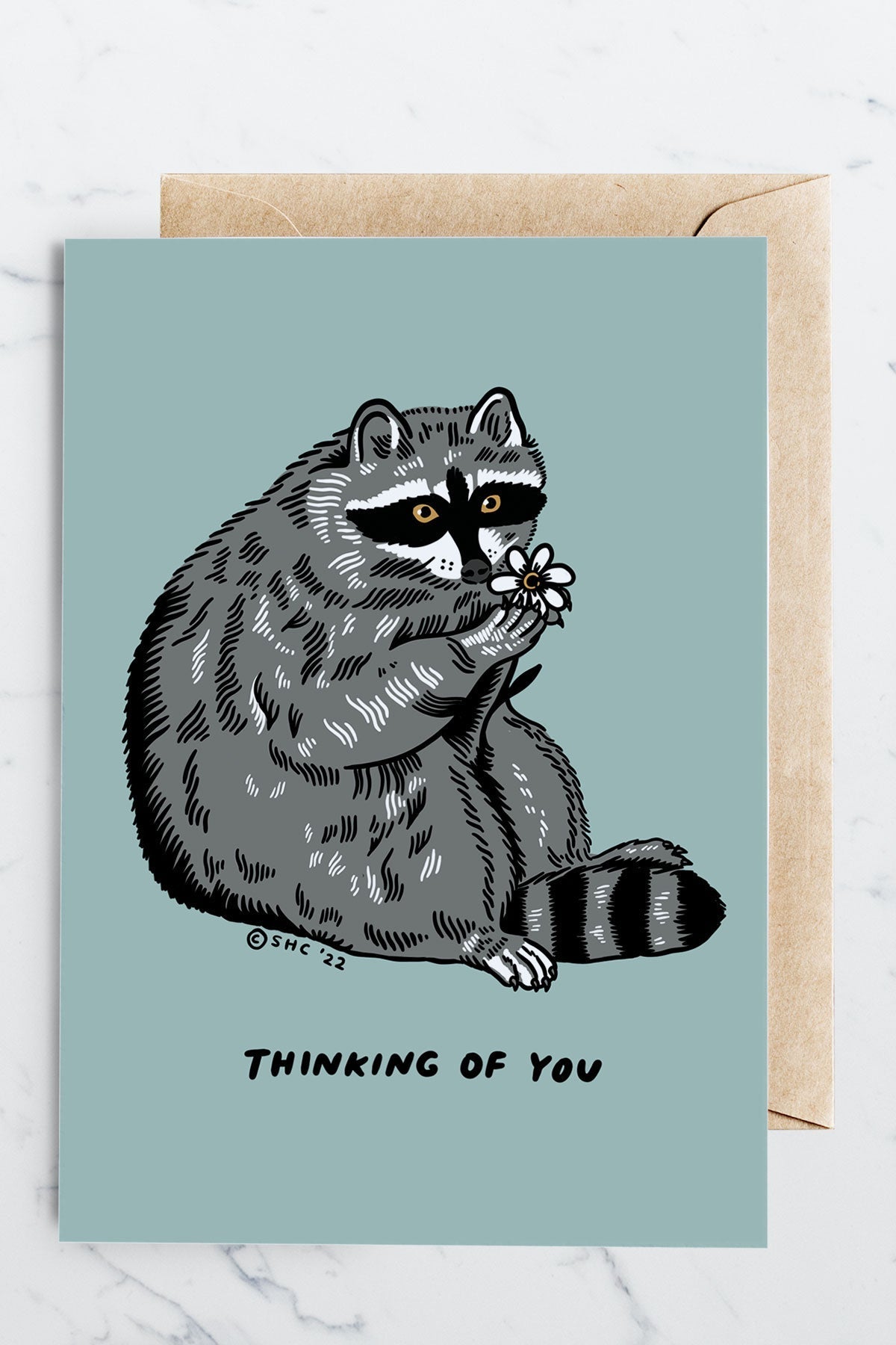 Thinking of You (Raccoon) Card