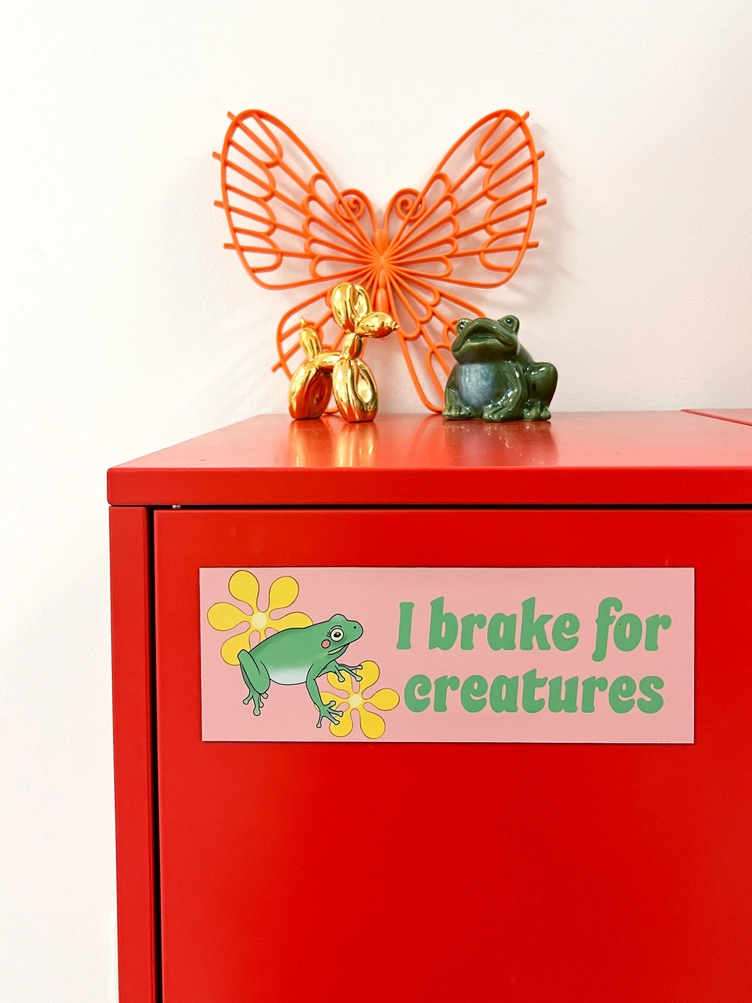 I Brake For Creatures Bumper Magnet