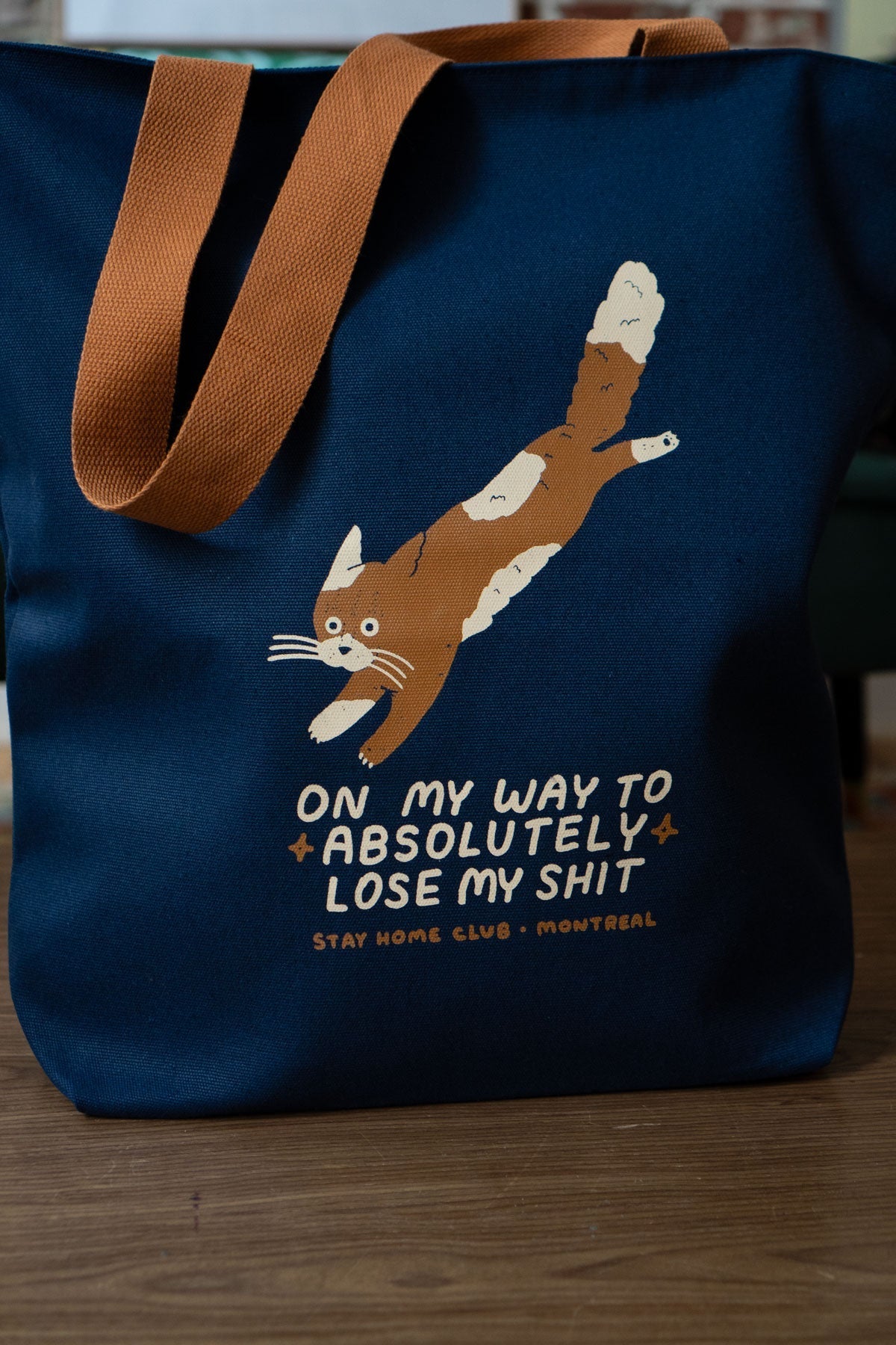Lose My Shit (Cat) XL Zipper Tote