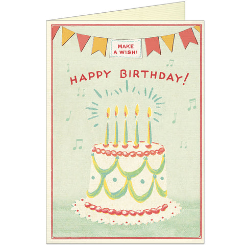 Make A Wish Birthday Cake  Card