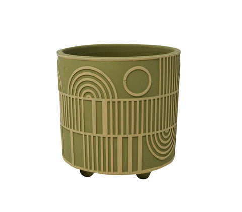 Ceramic Pot w/Geo Pattern - 3 styles