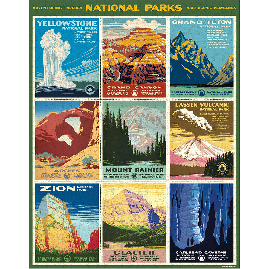 Vintage National Parks Posters Puzzle