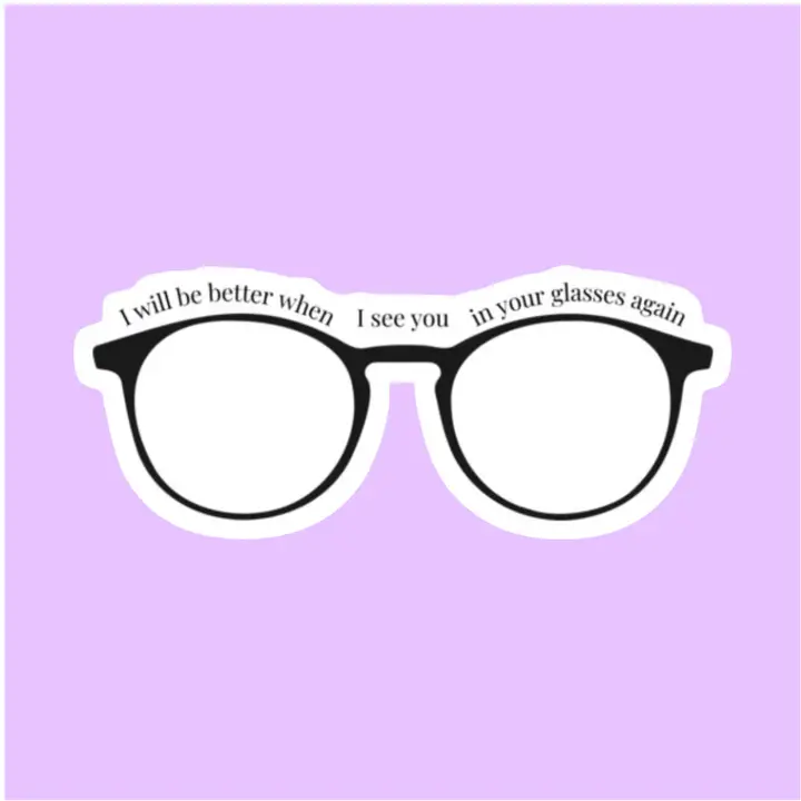 Glasses On Sticker