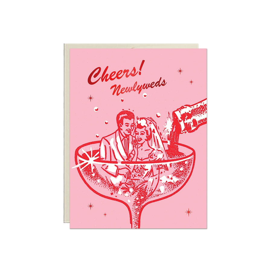 Cheers Newlyweds Wedding Card