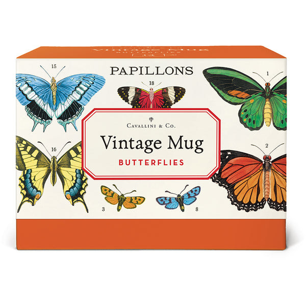 Butterflies - Vintage Mug