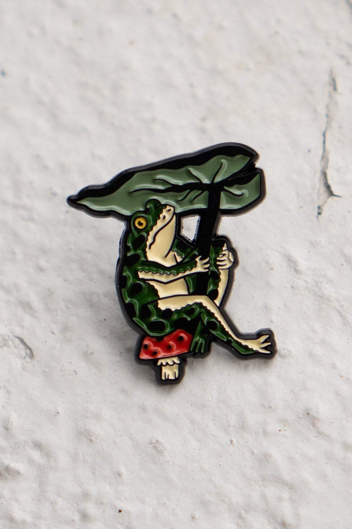 Umbrella Frog Pin