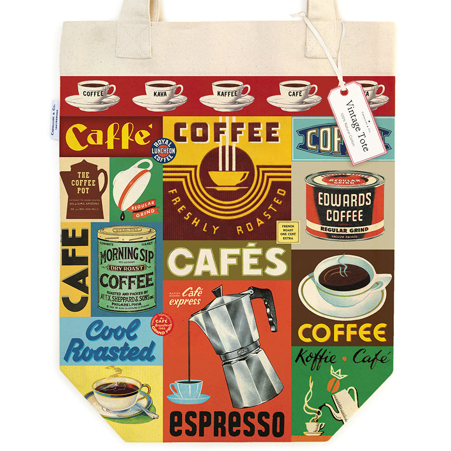 Cavallini Tote Bag - Coffee Time