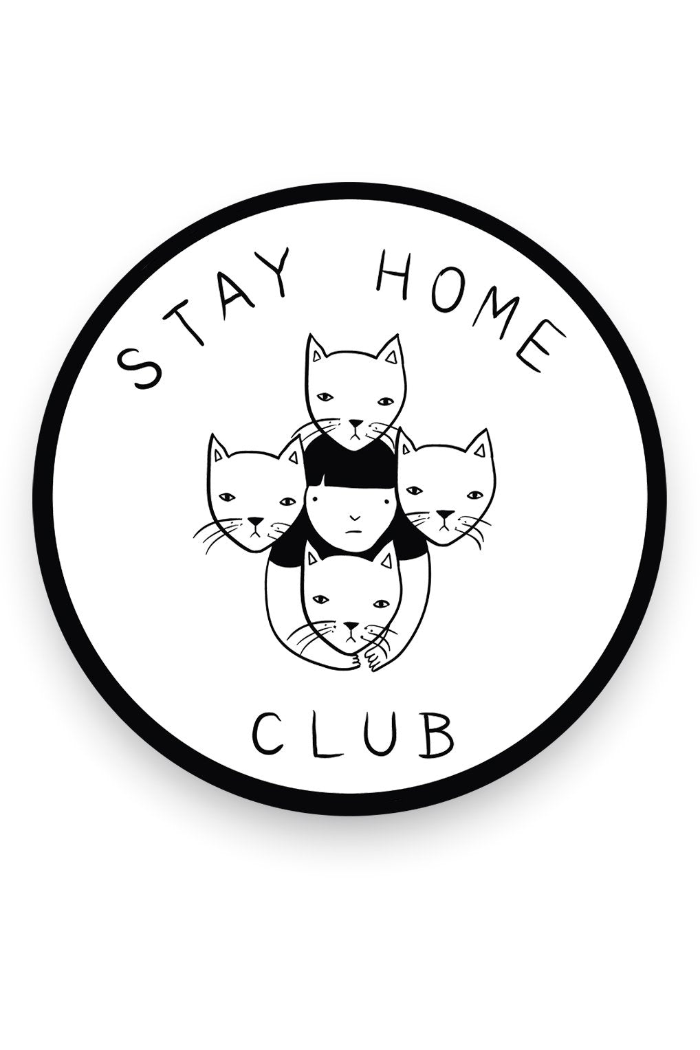 Stay Home Club Logo Vinyl Sticker