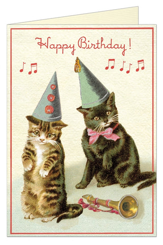 Cats In Hats Birthday Card