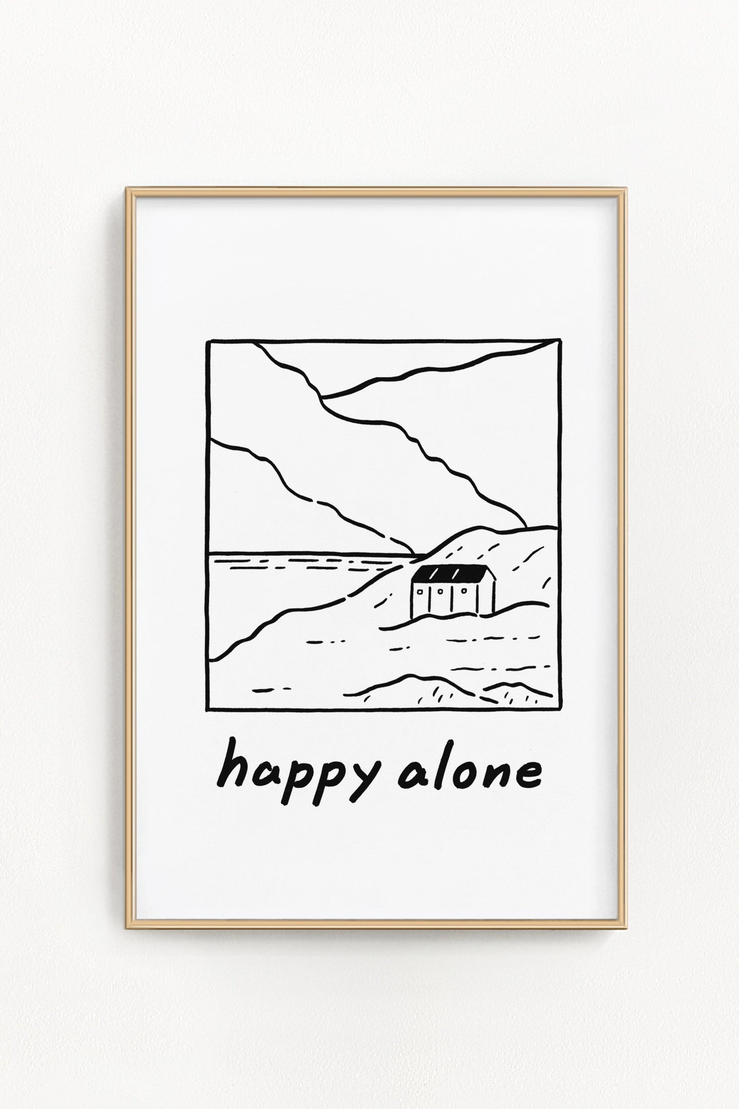 Happy Alone Print