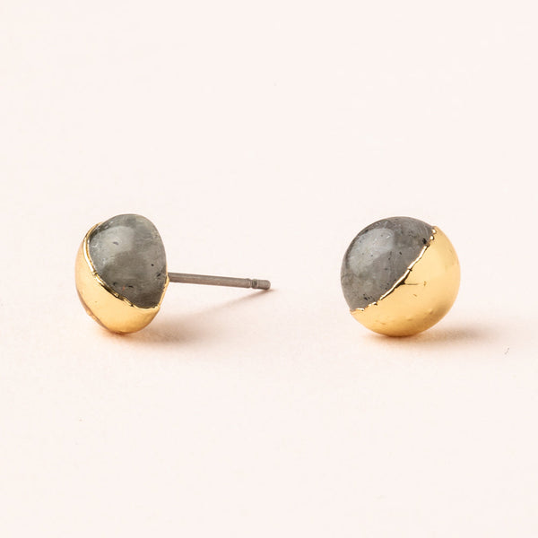 Dipped Stone Studs - Gold