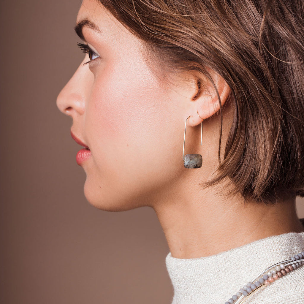 Floating Stone Earrings