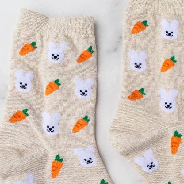 Rabbit + Carrot Socks