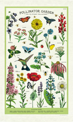 Pollinator Garden Tea Towel - Cavallini