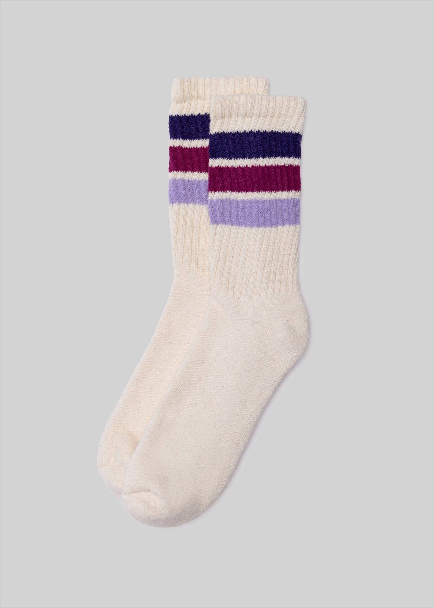 Purple - Retro Birthday Stripe Sock