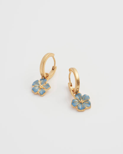 Forget Me Not Charm Huggies