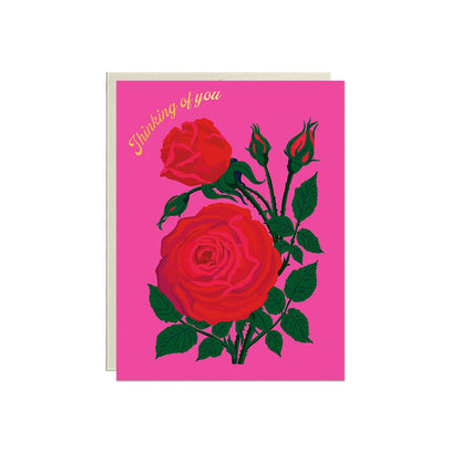 Thinking of You Roses – Sympathy Card