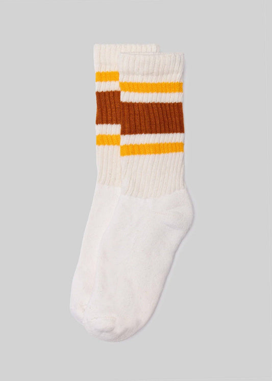 Orange + Gold - Retro Stripe Sock