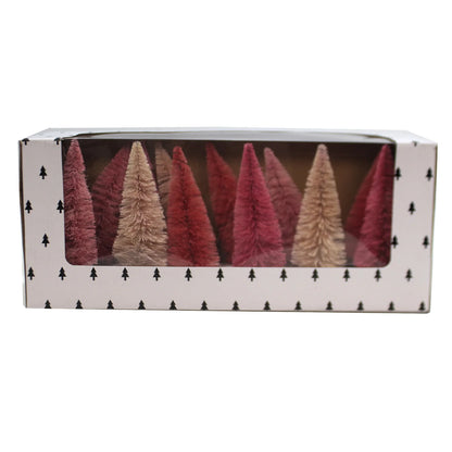 Pink Bottle Brush Trees - Box Set/12