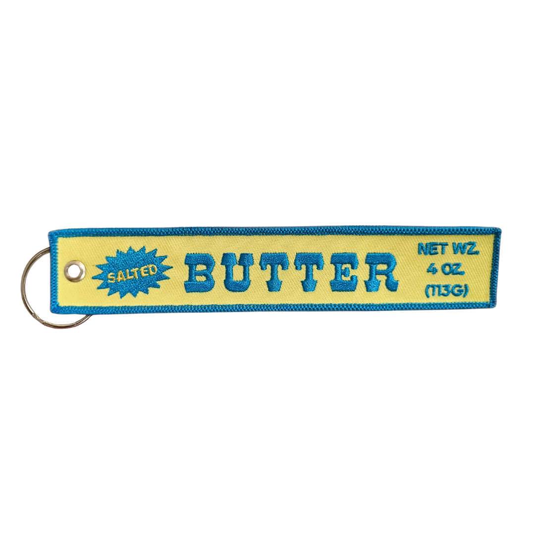 Butter Embroidered Keychain – Shop Chop