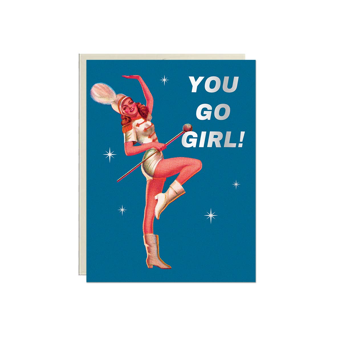 You Go Girl! Card – Foil Friendship ✿ Encouragement Card