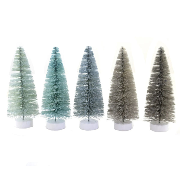 Winter Blue Bottle Brush Trees - Box Set/12