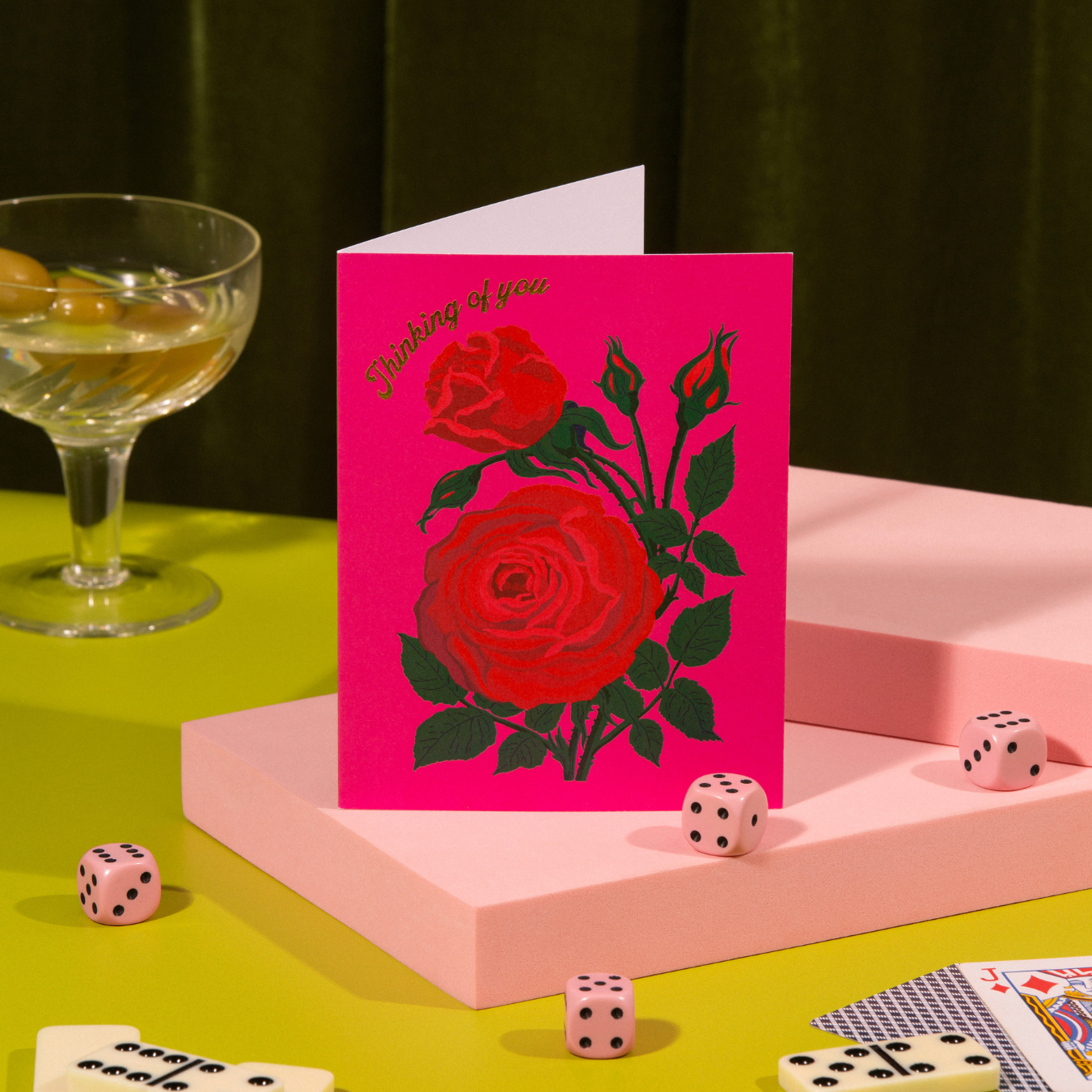Thinking of You Roses – Sympathy Card