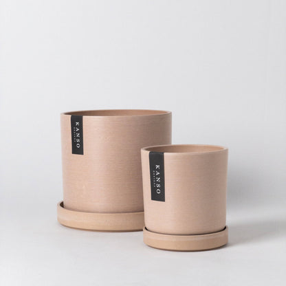 7" Signature Planter & Saucer Muted Coral