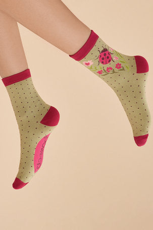 Ankle Sock - Ladybird Sage