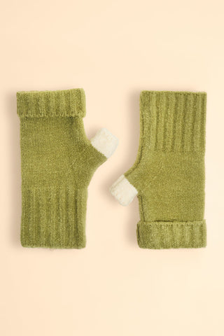 Fingerless Mittens - Cassia Sage