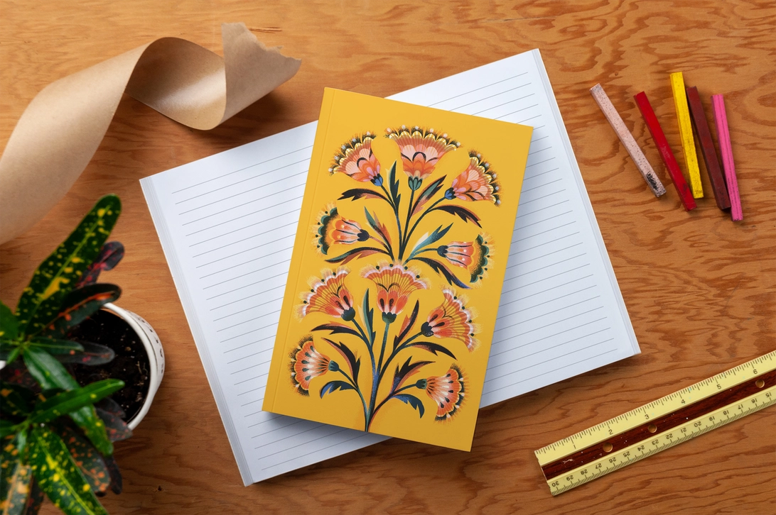 Golden Floral Notebook - Small