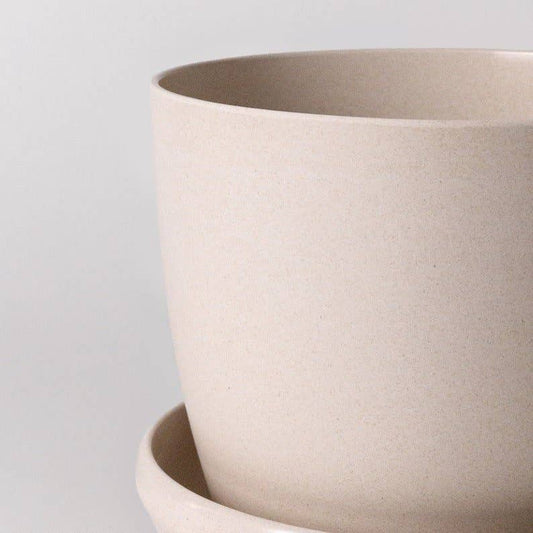 5" Planter : White Fiber