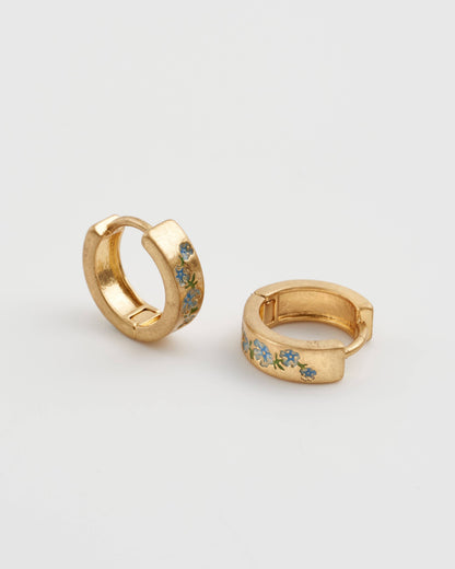 Forget-Me-Not Mini Hoops