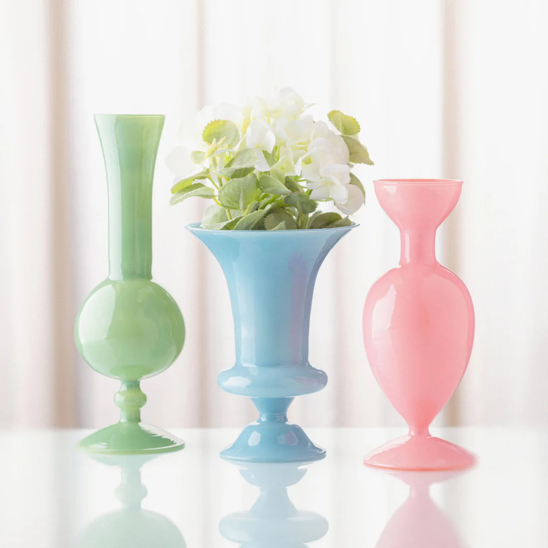 Pink Vintage Glass Vase