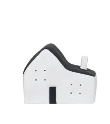 Black + White Ceramic LED Houses - Set/3