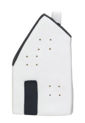 Black + White Ceramic LED Houses - Set/3