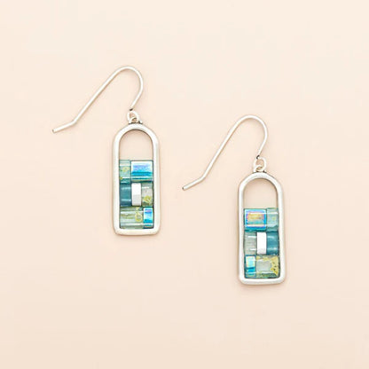 Miyuki Frame Silver Earrings