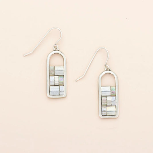 Miyuki Frame Silver Earrings