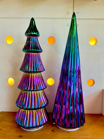 Petro LED  Iridescent Glass Tree - 2 Sizes