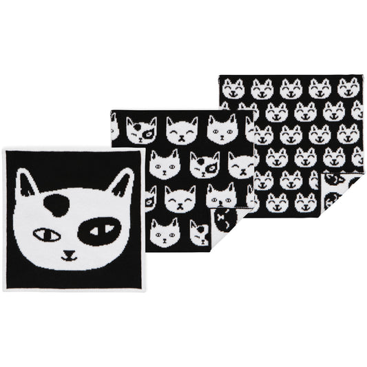 Feline Fine -  Knit Dishcloth Set