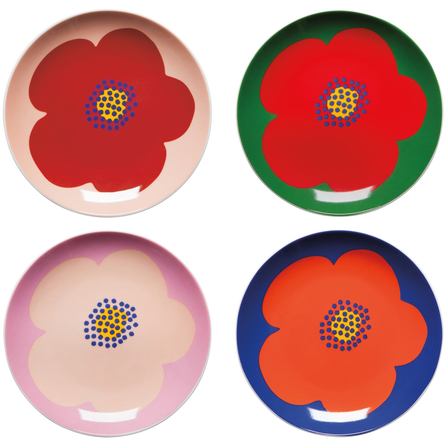 Poppy Appetizer Plate - Set/4