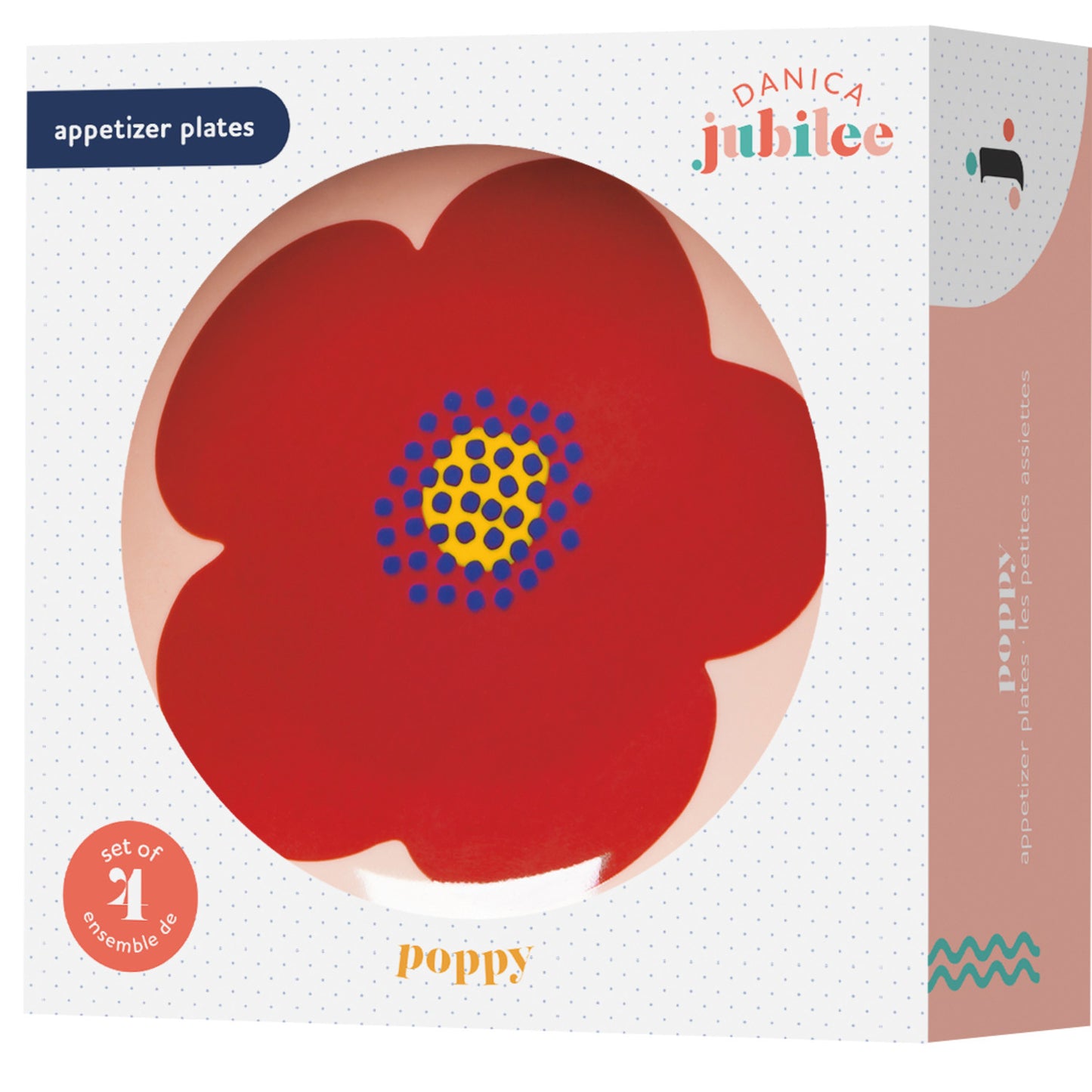 Poppy Appetizer Plate - Set/4